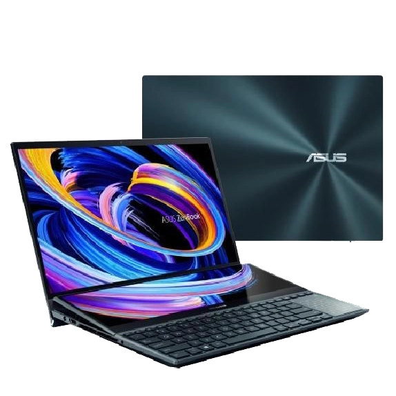 Asus Zenbook Pro 14 Duo OLED (Intel i9-12900H, RTX 3050 Ti, 32GB RAM, 1TB SSD, 14.5" 2.8K OLED + 12.7" IPS ScreenPad Plus)
 Image