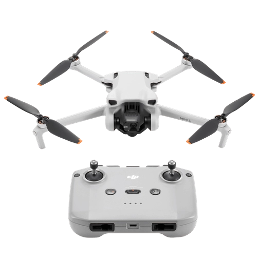 DJI mini 3 With FMC, Normal Controller, Lightweight and Foldable Mini Camera Drone with 4K HDR Video, 38-min Flight Time, True Vertical Shooting, and Intelligent Features Image