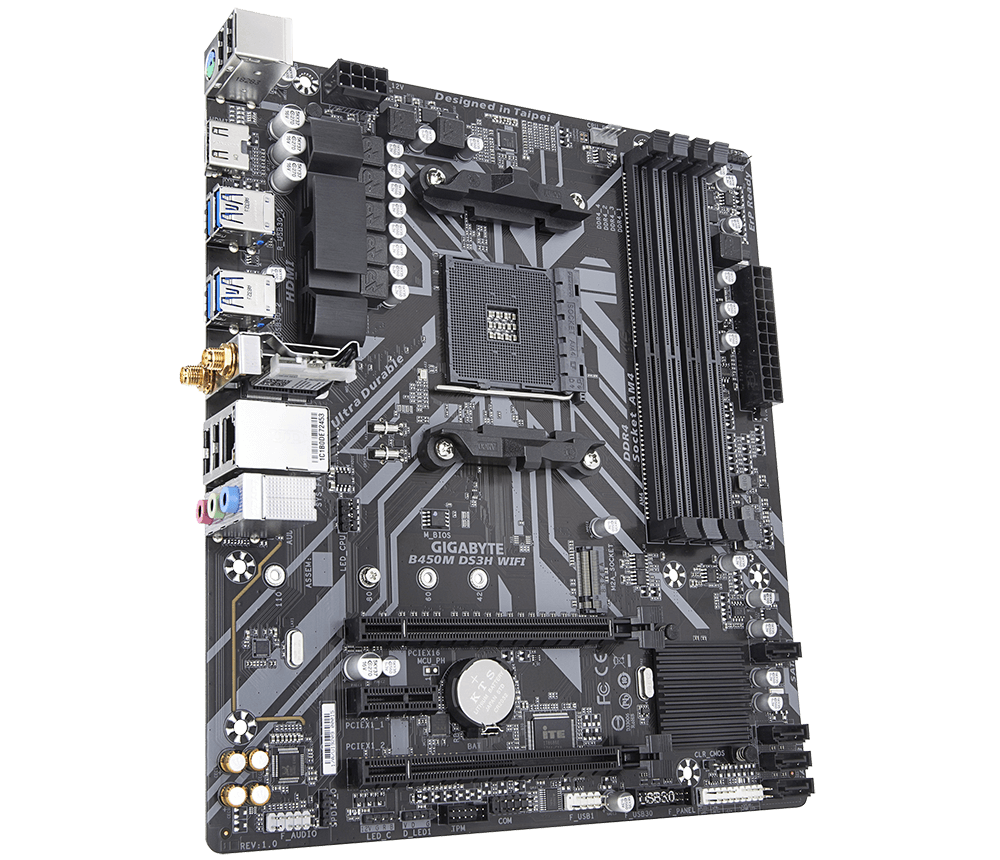 GIGABYTE B450M DS3H WiFi Motherboard Image
