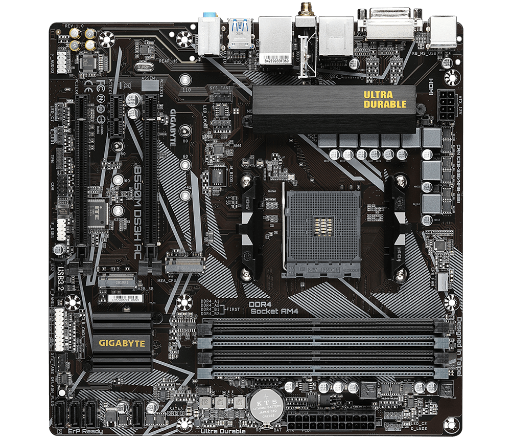 GIGABYTE B550M DS3H AC Micro ATX AMD Motherboard Image