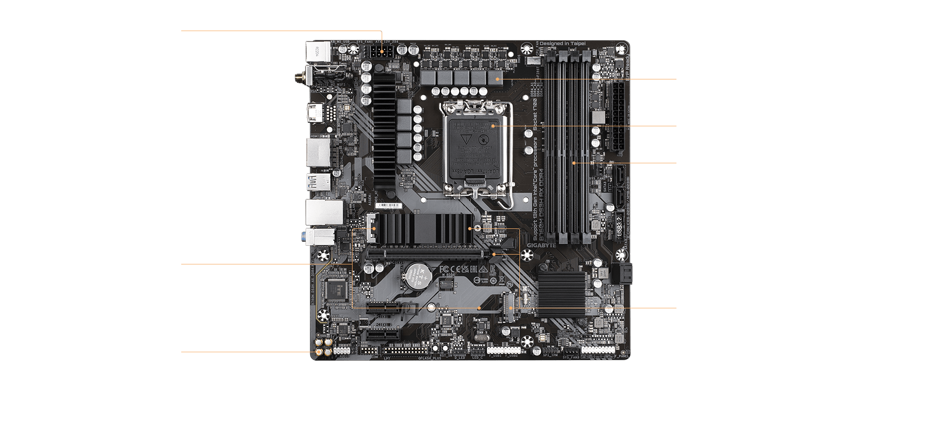 GIGABYTE B760M DS3H AX LGA 1700 Intel B760 M-ATX Motherboard  Image