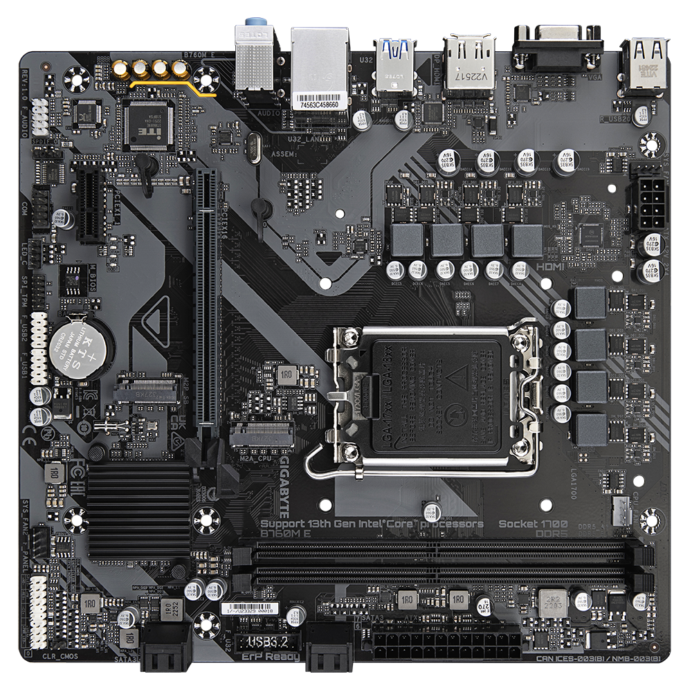 GIGABYTE B760M E DDR5 LGA1700 Micro ATX Motherboard Image