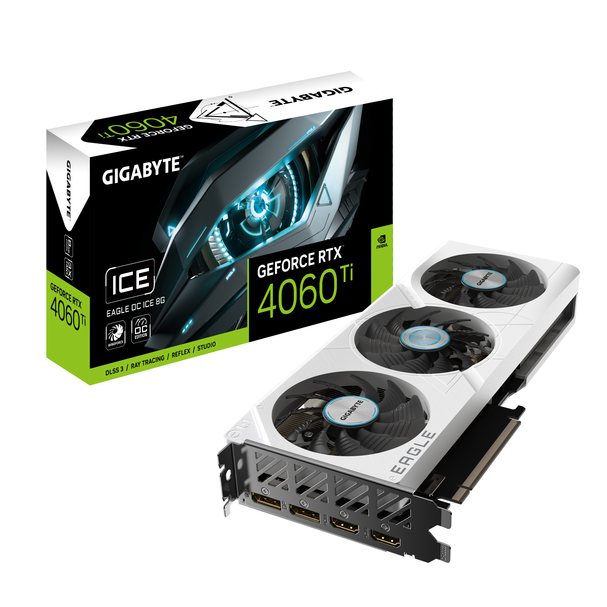 GIGABYTE GeForce RTX 4060 Ti EAGLE OC ICE 8G Graphics Card Image