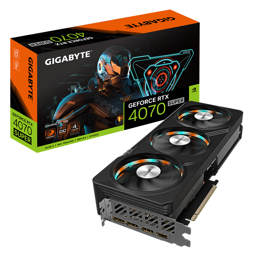 GIGABYTE GeForce RTX 4070 SUPER GAMING OC 12G Graphics Card Image