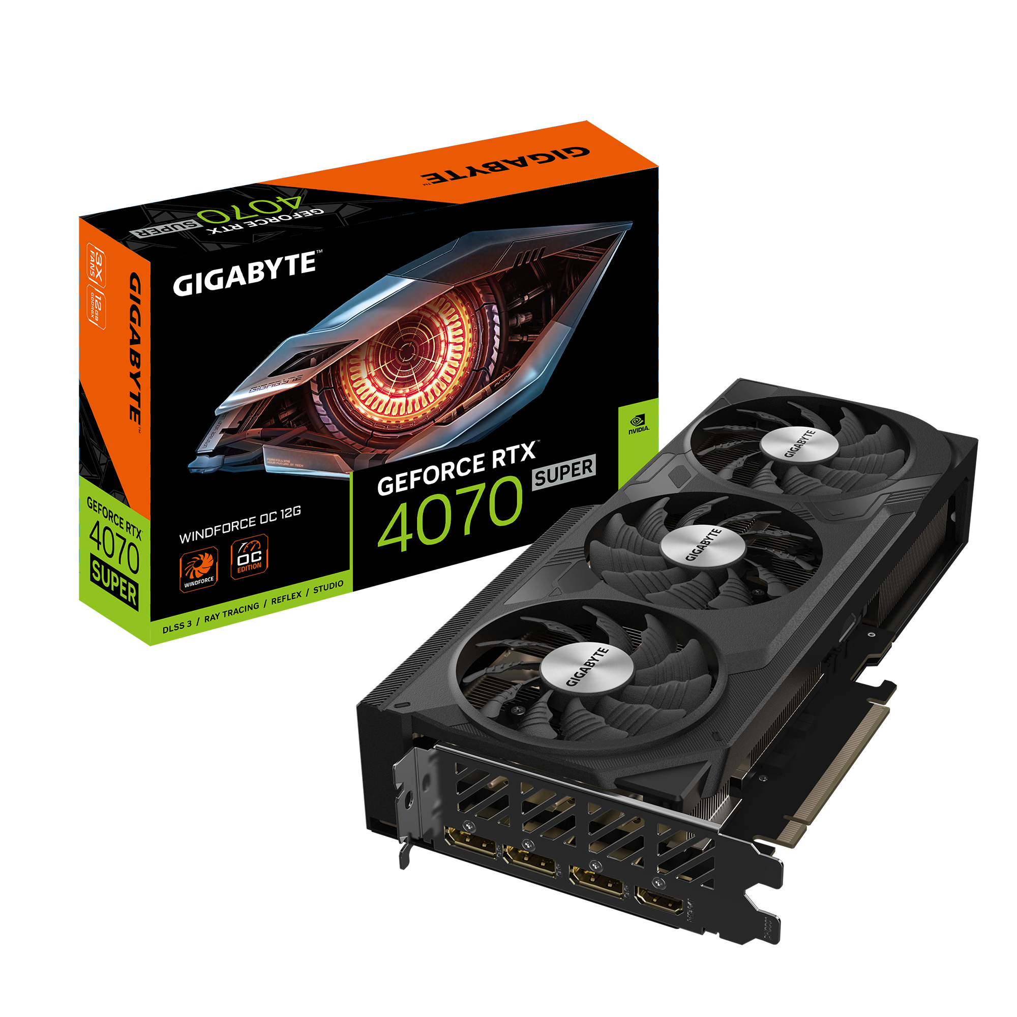 GIGABYTE GeForce RTX 4070 SUPER WINDFORCE OC 12G Graphics Card Image