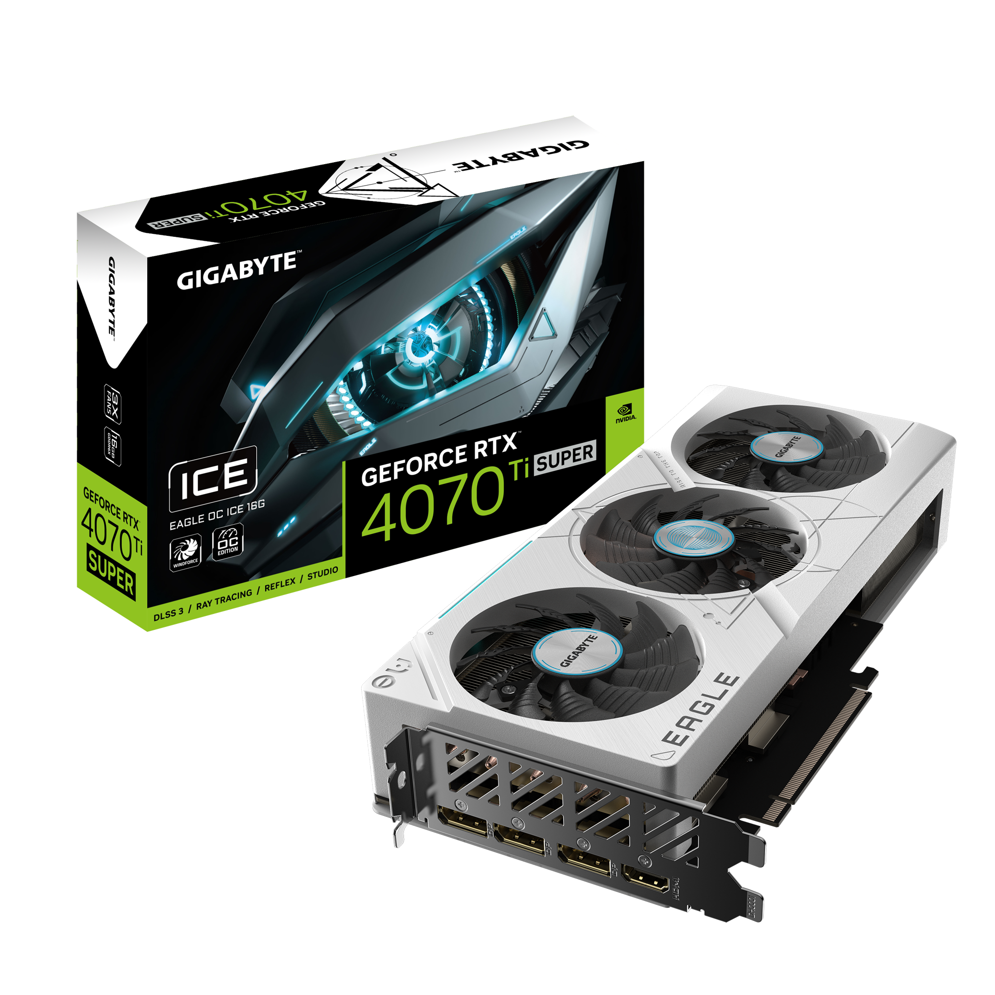 GIGABYTE GeForce RTX 4070 Ti SUPER EAGLE OC ICE 16G Graphics Card Image