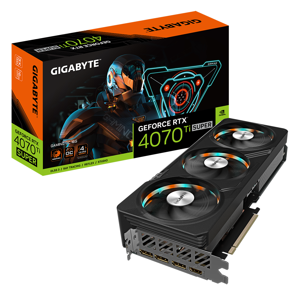 GIGABYTE GeForce RTX 4070 Ti SUPER GAMING OC 16G Graphics Card Image
