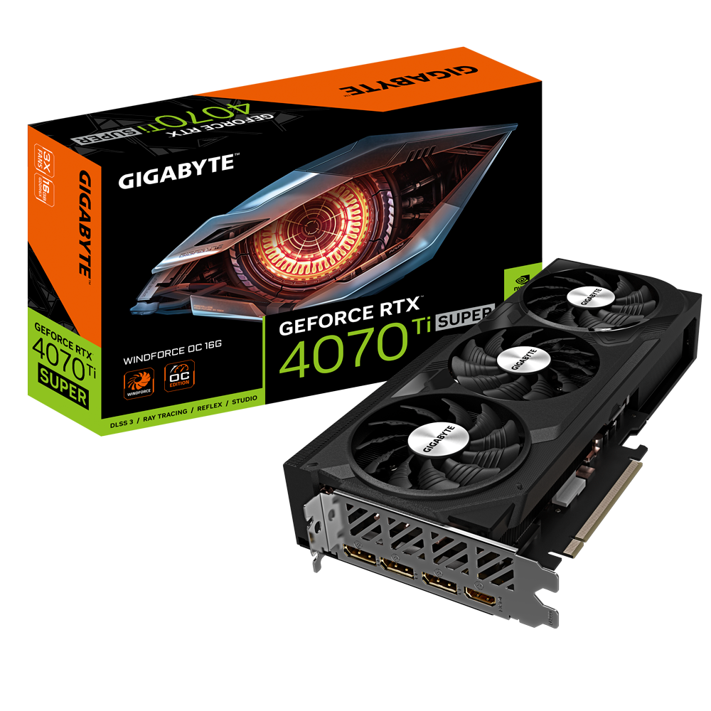 GIGABYTE GeForce RTX­­ 4070 Ti SUPER WINDFORCE MAX OC 16G Graphics Card Image