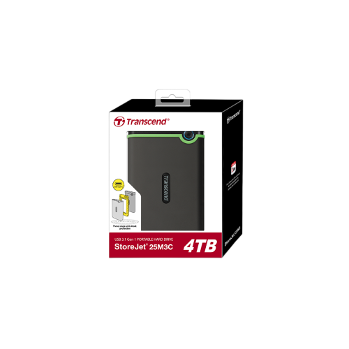 TRANSCEND TS4TSJ25M3C, 4TB 2.5" Portable HDD, StoreJet M3, Type-C Image