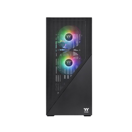 Thermaltake Divider 370 TG ARGB Motherboard Sync E-ATX Mid Tower Computer Case with 3x120mm ARGB Fan Pre-Installed Image