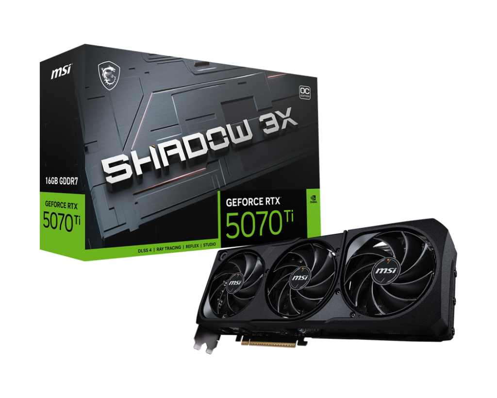 MSI GeForce RTX 5070 Ti SHADOW 3X OC 16GB Image