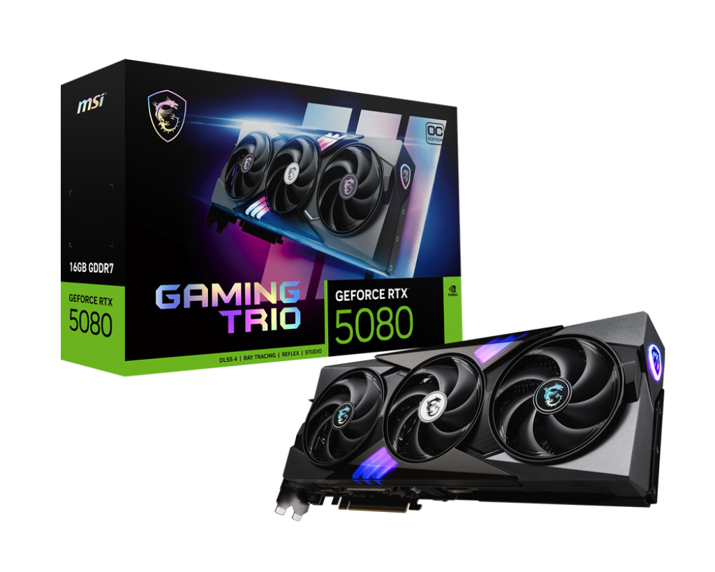 MSI GeForce RTX 5080 GAMING TRIO OC 16GB Image